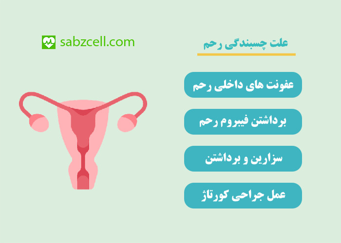 علت چسبندگی رحم